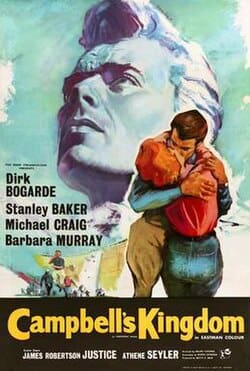 Vintage movie poster featuring intense male and female characters.