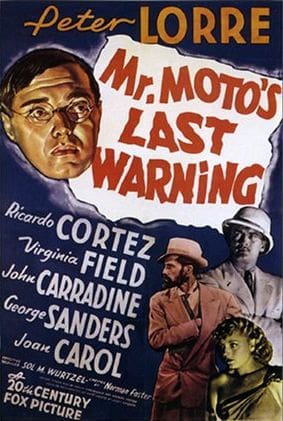 Vintage movie poster, "Mr. Moto's Last Warning".