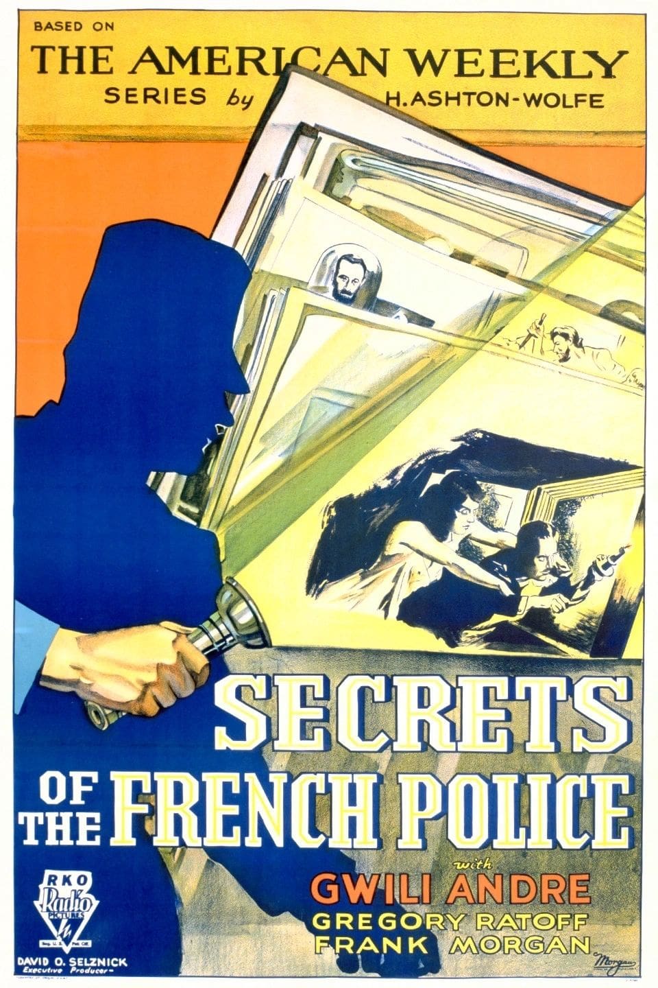 Secrets of the French Police" vintage poster.