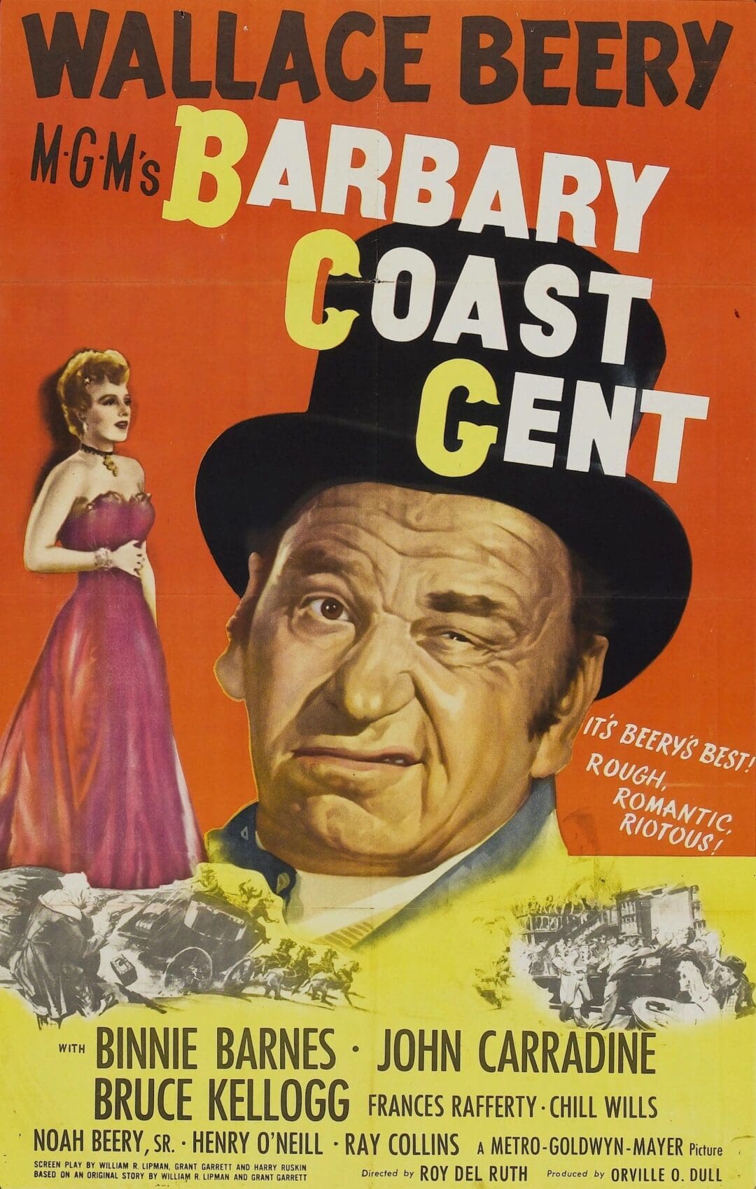 Vintage movie poster for Barbary Coast Gent.