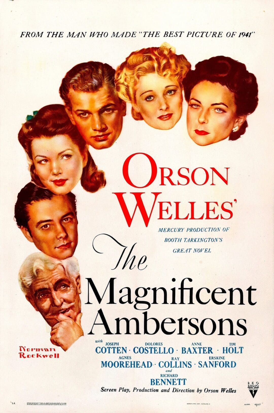 Poster for "The Magnificent Ambersons" film.