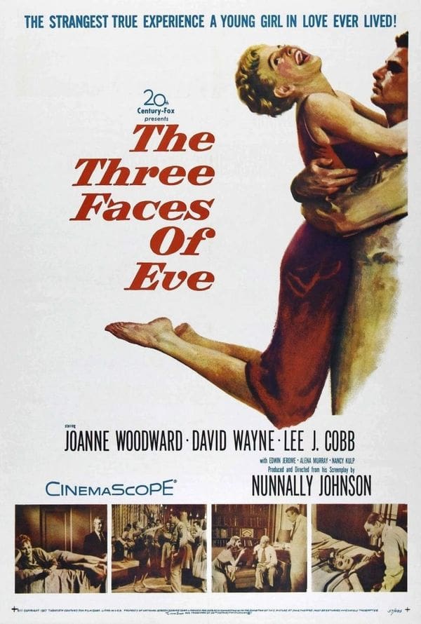 The Three Faces of Eve movie poster.