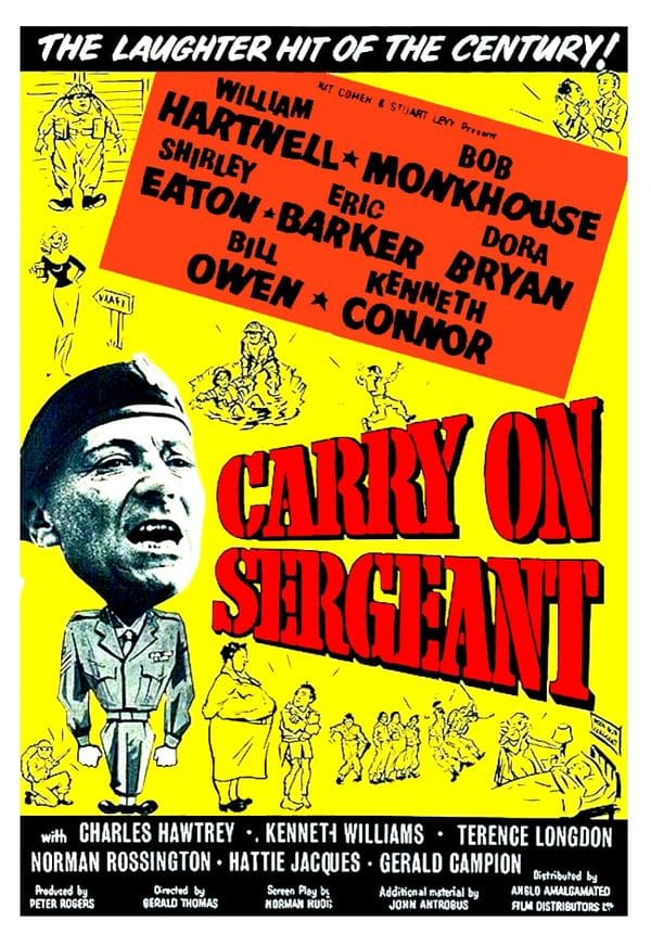 Carry On Sergeant" vintage movie poster.