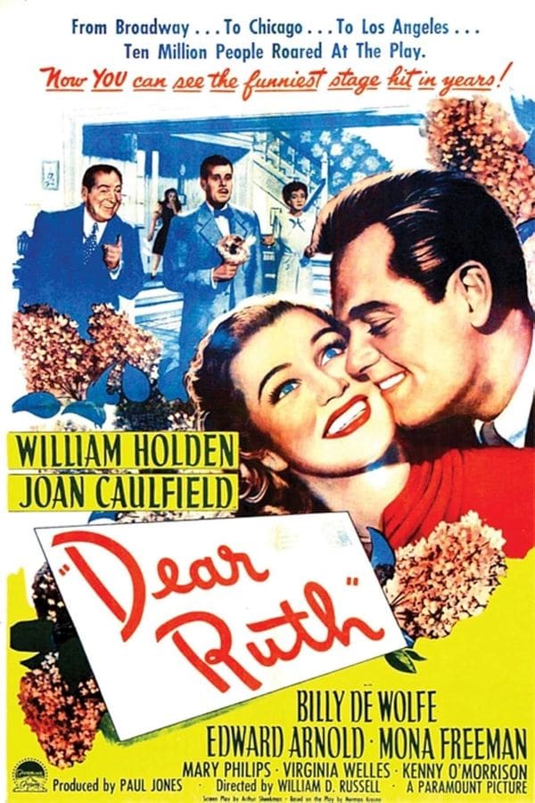 Dear Ruth" vintage movie poster, smiling couple.