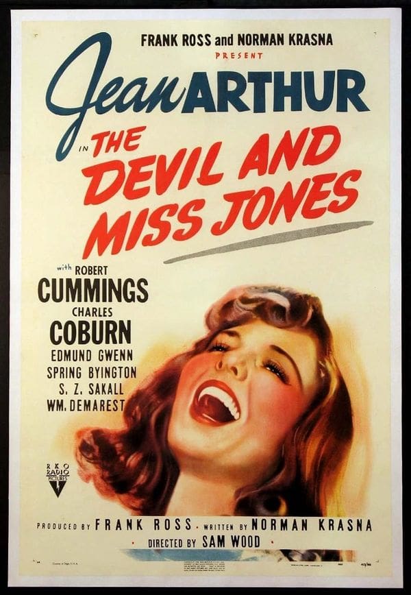 The Devil and Miss Jones" film poster.