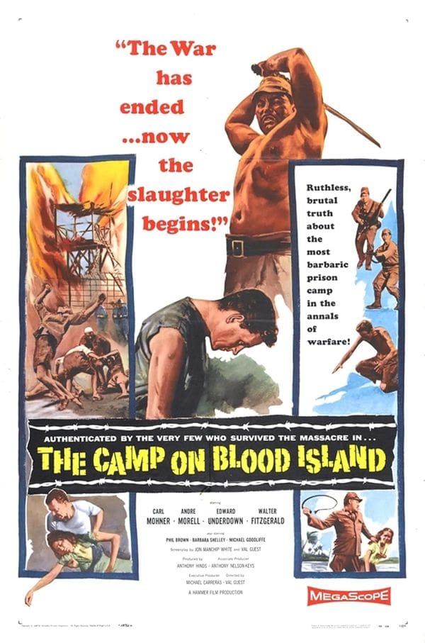 Vintage movie poster, "The Camp on Blood Island".