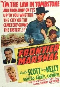 Frontier Marshal movie poster with actors.