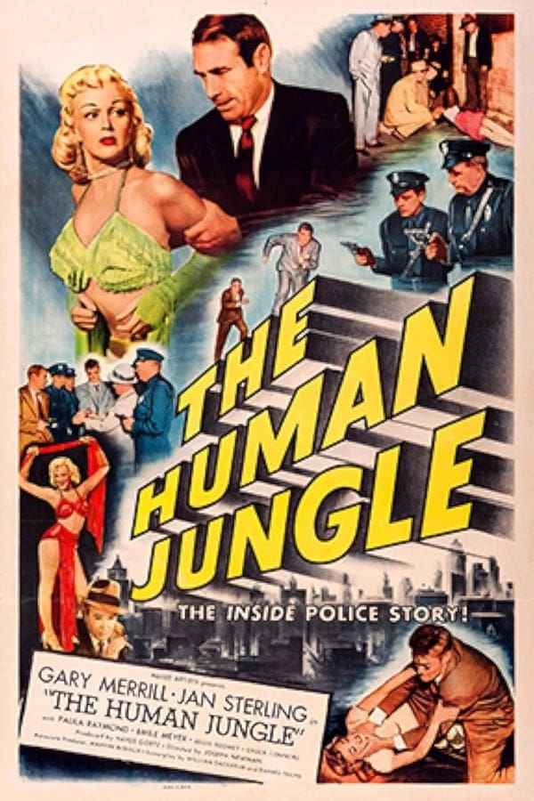 Vintage movie poster for "The Human Jungle".