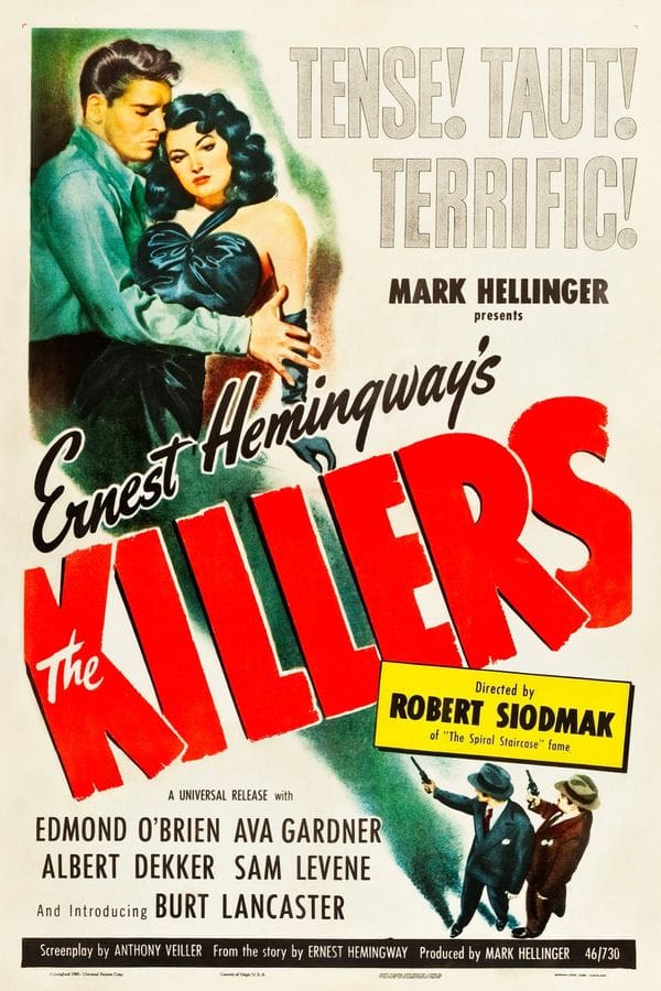 The Killers movie poster, tense and dramatic.