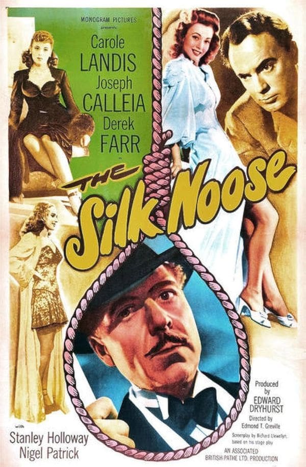 Vintage movie poster for "The Silk Noose".
