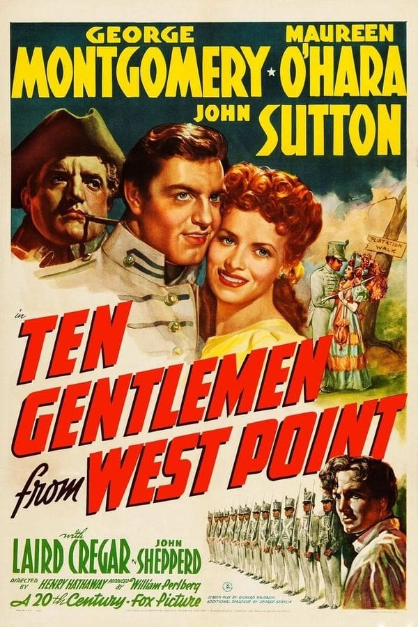 Vintage movie poster, Ten Gentlemen from West Point.