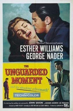 The Unguarded Moment" movie poster, dramatic scene.