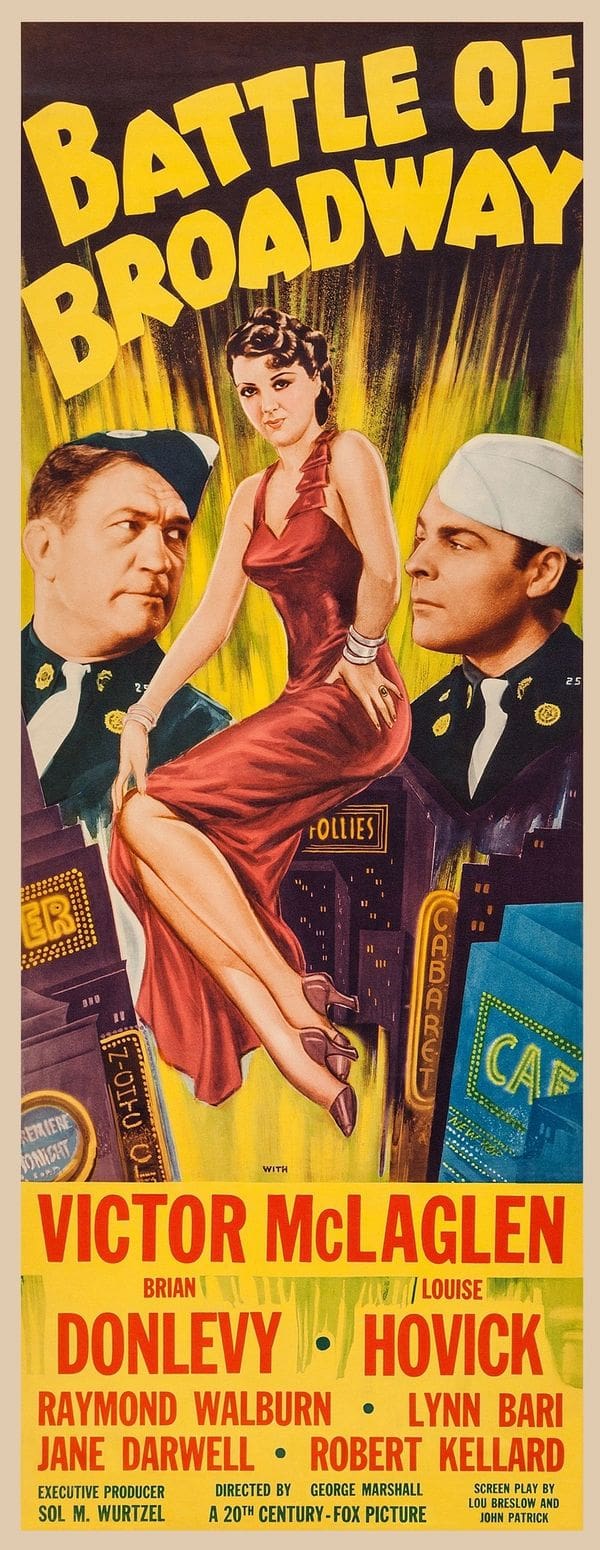 Battle of Broadway" vintage movie poster.