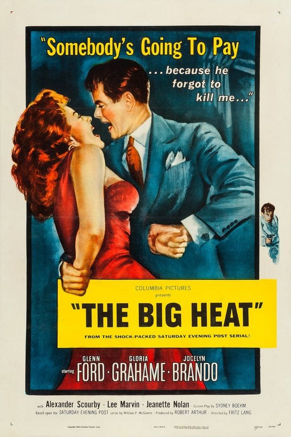 The Big Heat" movie poster with couple.