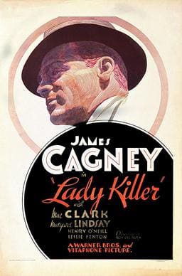 Vintage poster of the movie 'Lady Killer' starring James Cagney.