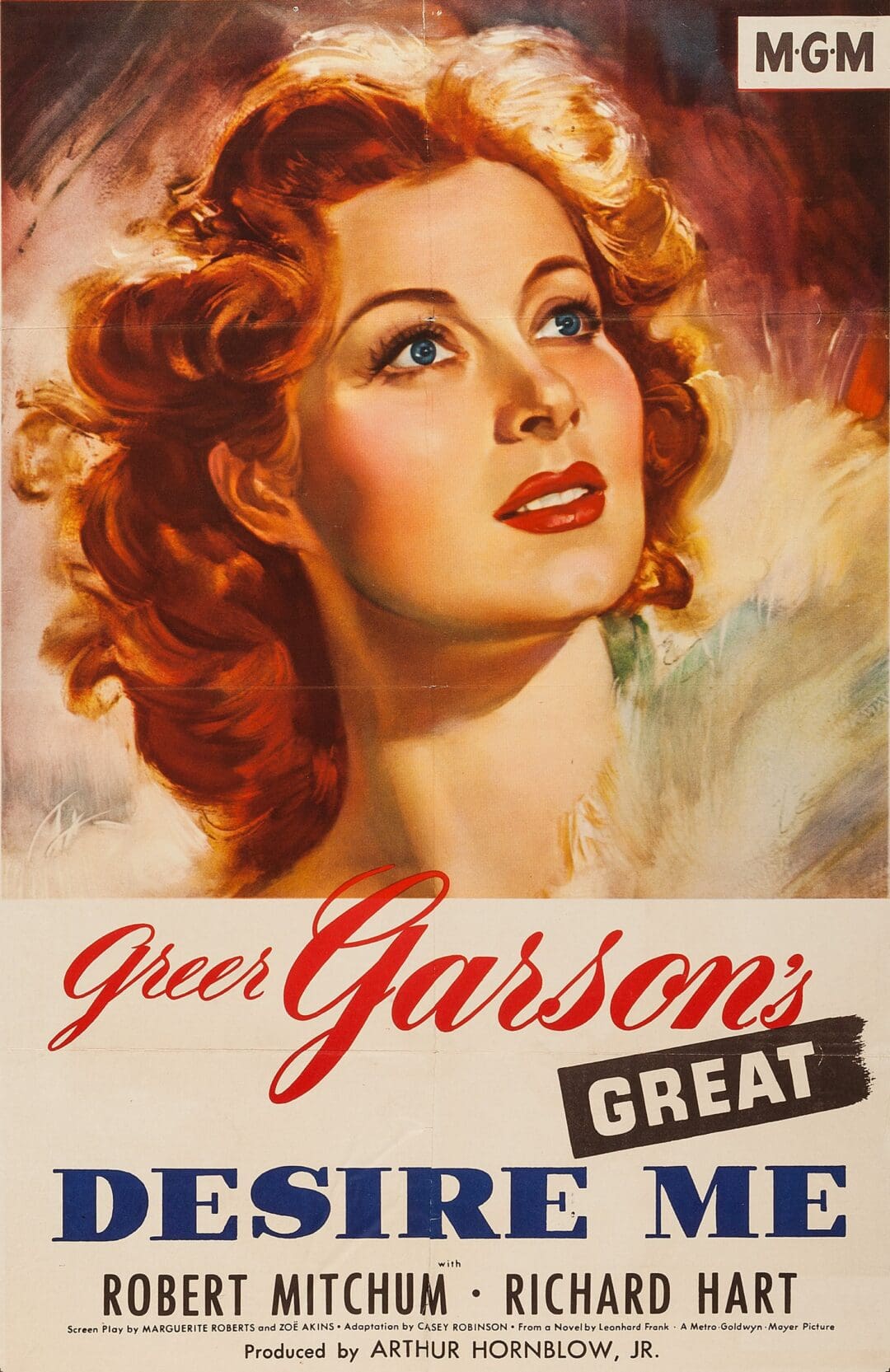 Vintage portrait of a glamorous woman with red hair.