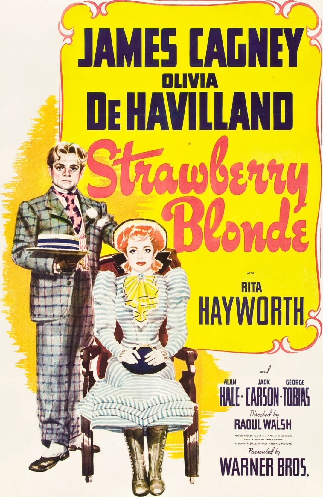 Vintage movie poster of "Strawberry Blonde" starring Rita Hayworth.